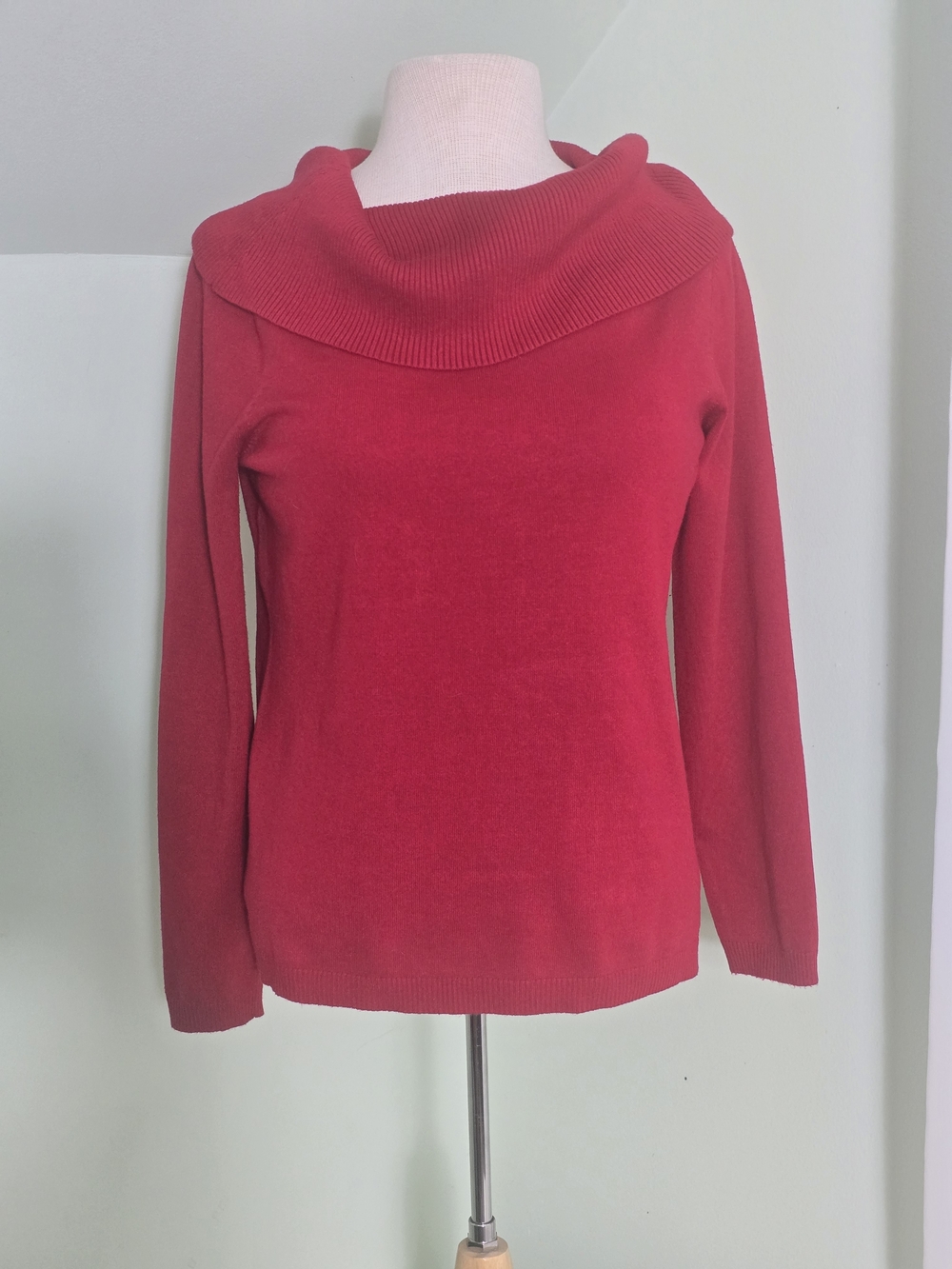 Chico's Red Cowl Neck Sweater Will Fit XL
